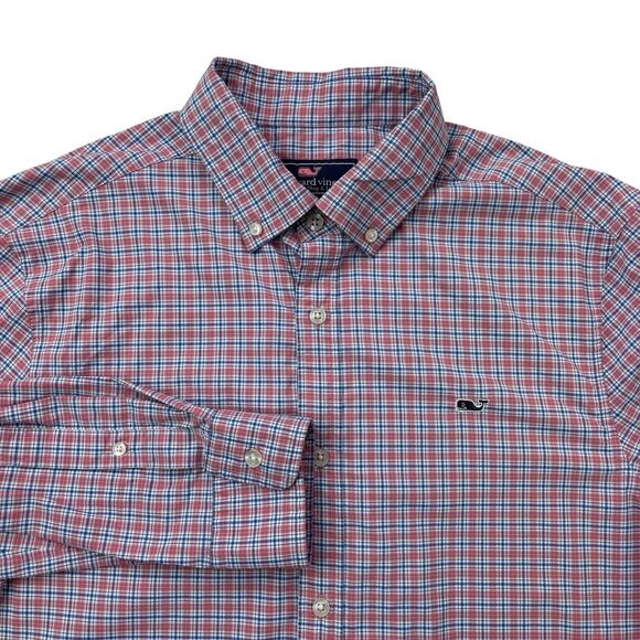 Vineyard Vines Other - Vineyard Vines Whale Shirt Men's Medium M Plaid Long Sleeve Button Down …